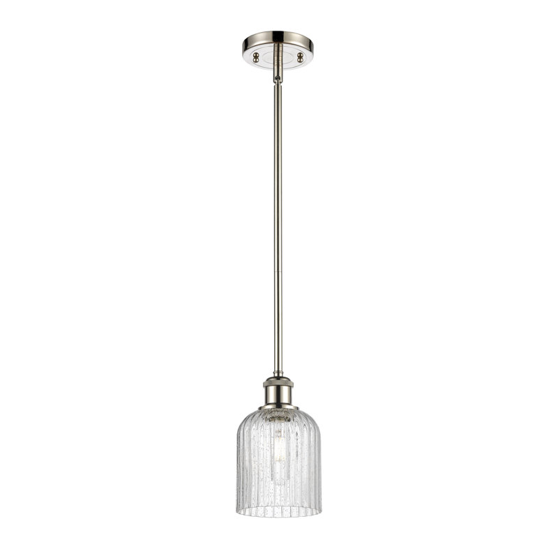 Luminaire suspendu 5 lumières Ballston Addeline, Nickel poli, Mercure