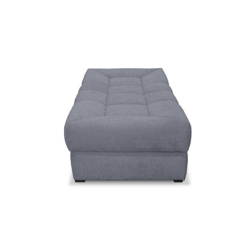 Upholstered Chaise Lounge, Dark Grey
