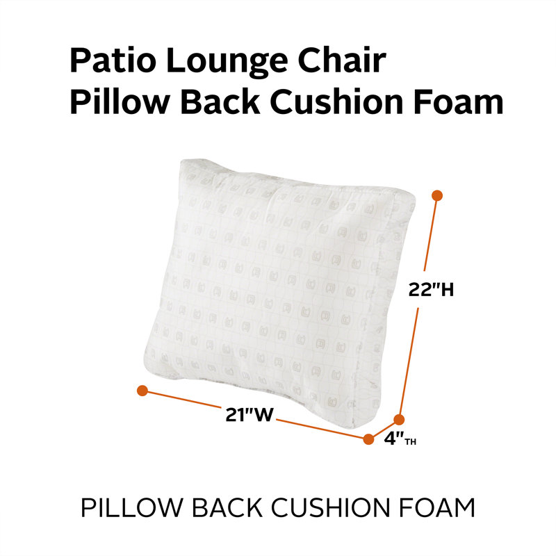 Mousse de coussin d'extérieur classique Classic, H 22 po x l 21 po x P 4 po