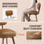 Swivel Upholstered Counter Stool with Metal Frame-437404462