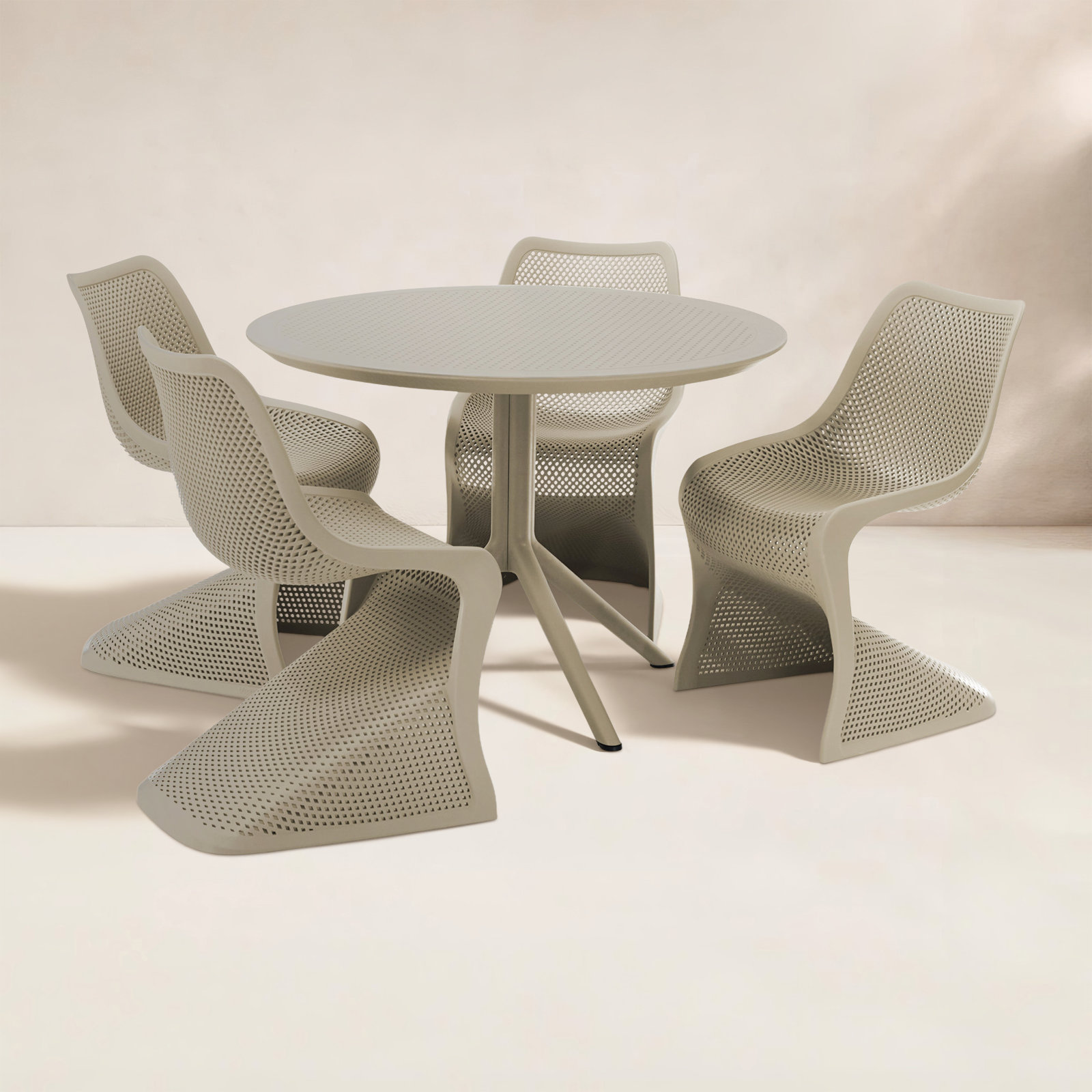 Nassau 41" Patio Dining Set, Taupe