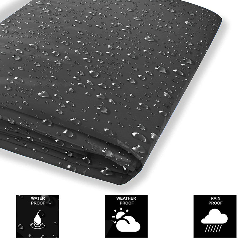 Auvent de remplacement Polytarp polyvalent, Noir, H 72 po x l 120 po x P 1 po