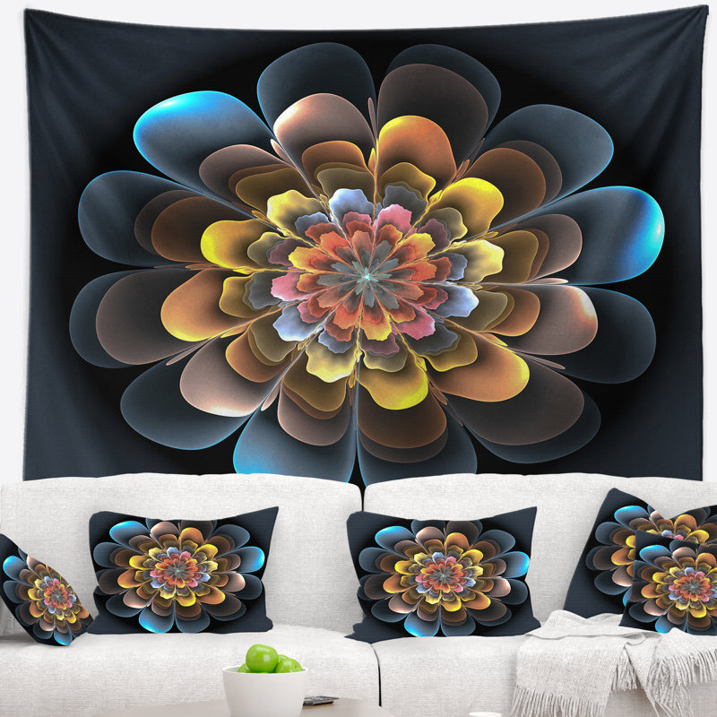 Tapisserie gros plan floral floral, H 32 po x l 39 po