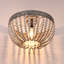 Luminaire lustre perlé blanc Boho