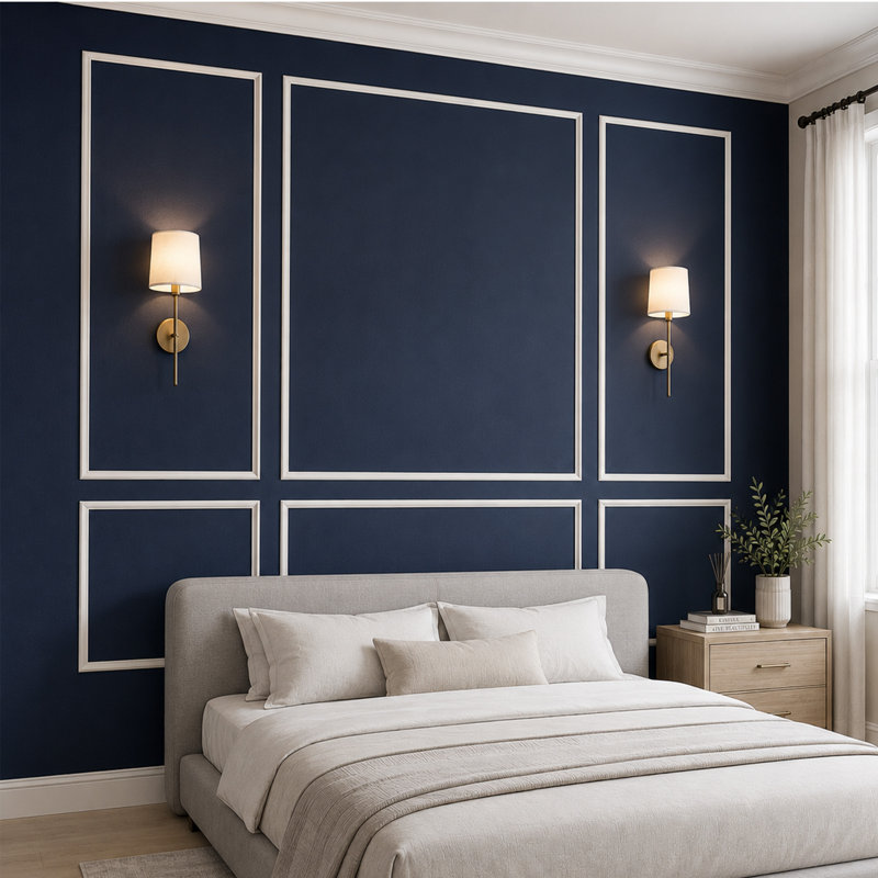 Ensemble de moulures murales prédécoupées, autocollantes et peignables, 6 panneaux de lambris étanches pour la décoration murale intérieure, disponible en 4 styles de cadre différents.