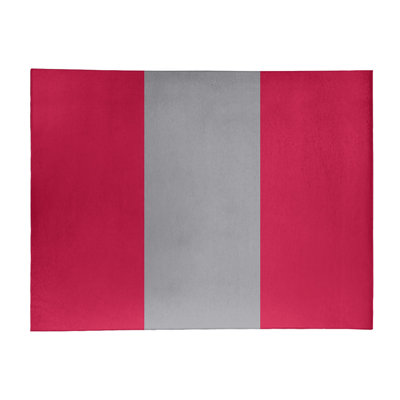 Motif floral rouge/argent tapis décoratif