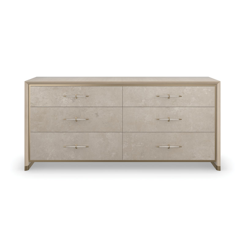 Commode double 6 tiroirs l 70 po