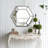 Manufactured Wood Frame Vertical Hexagon Mirror