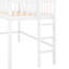 Lit simple mezzanine bas blanc avec glissade pour la joie - Fabriqué en pin de qualité, espace vertical, confortable et confortable-824199127-824199129
