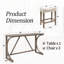 Ensemble de table de bar 4 pièces en bois massif avec charge USB-708088225-708088237