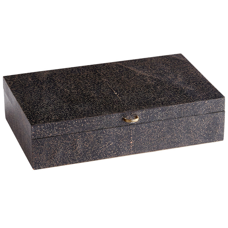 Puma Faux Leather Decorative Box, 3.5" H x 14.25" W x 8.75" D