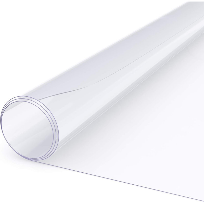 Protecteur de nappe en PVC de qualité supérieure en plastique transparent pour table de salle à manger, 102 po x 54 po