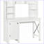 Bureaux de bureau à la maison avec huche & amp; Armoire de rangement, blanc | Panneau de particules | L 47,25 po