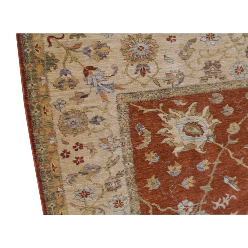 Wool Oriental Area Rug in Red