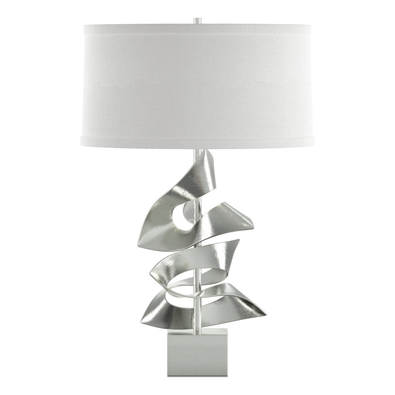 Gallery 24.7" Table Lamp, Natural Anna, Sterling