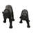 Godofreda Polystone Leopard Decorative Black Sculpture Set