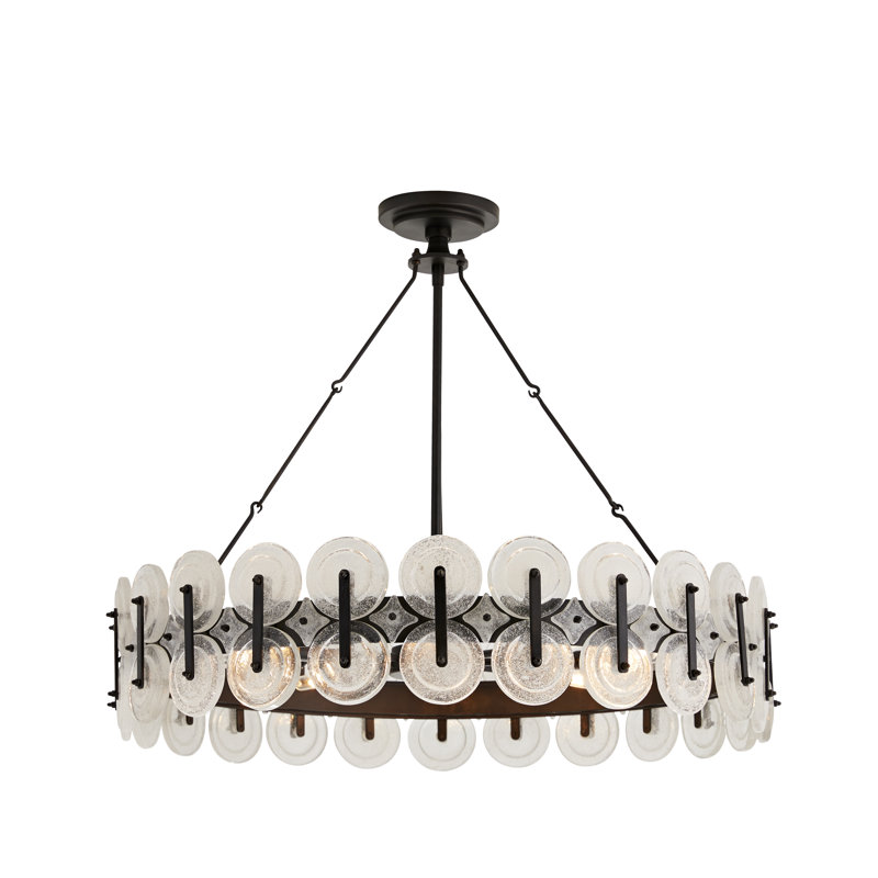 Laura Kirar Rondelle 8 - Light Unique / Statement Drum Chandelier