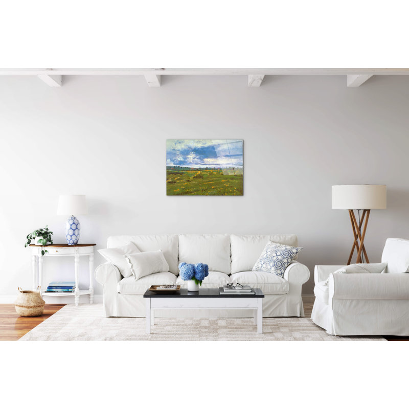 Stacks by Van Gogh Vincent 57cm H X 76cm W CrystalArt Material Acrylic Glass Effect, Frameless Panel Lightweight Ready to Hang