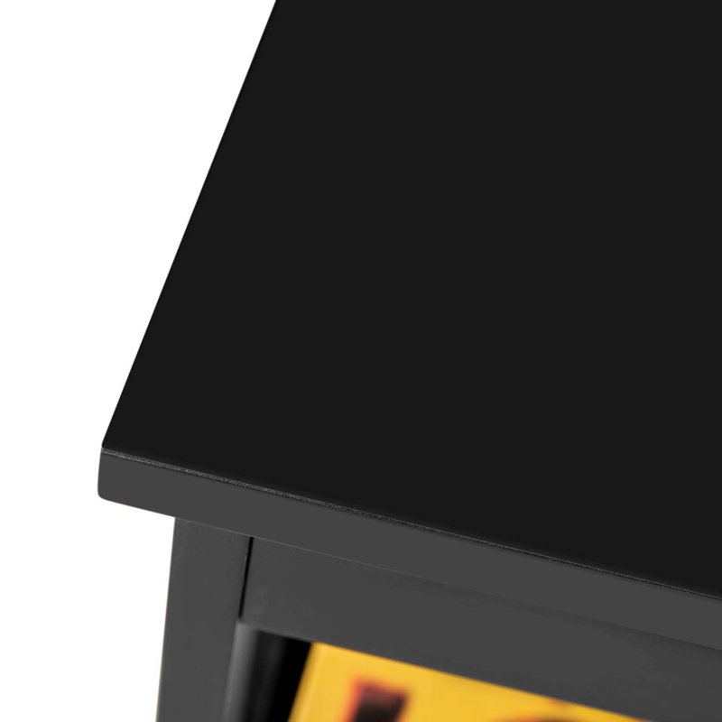 Hogue 40 cm W Bedside Table, Black