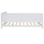Lit de jour double en blanc - Élégant style Mid-Century moderne avec structure en bois et base solide de conception classique-519249091-519249090