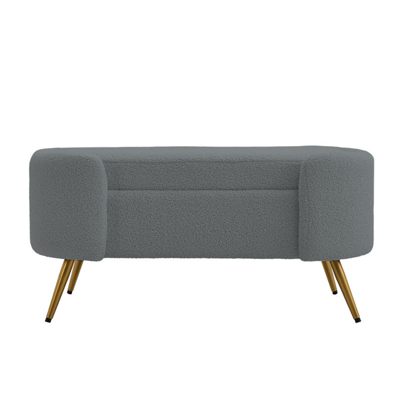 Raymund Upholstered Accent Bench, Grey