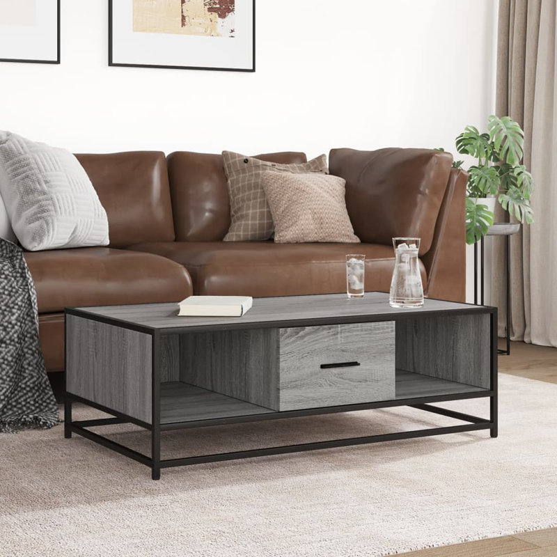 Sabier Coffee Table with Storage, Gray Sonoma