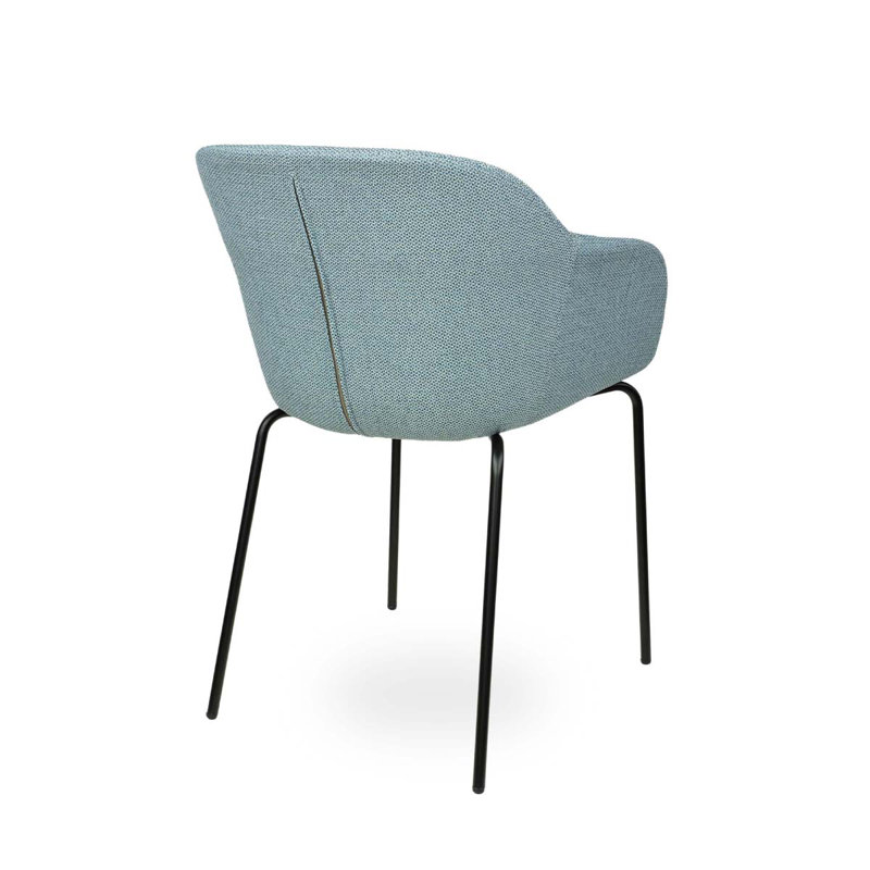 Dauntsey 43cm H Velvet Upholstered Armchair, Black, Azure