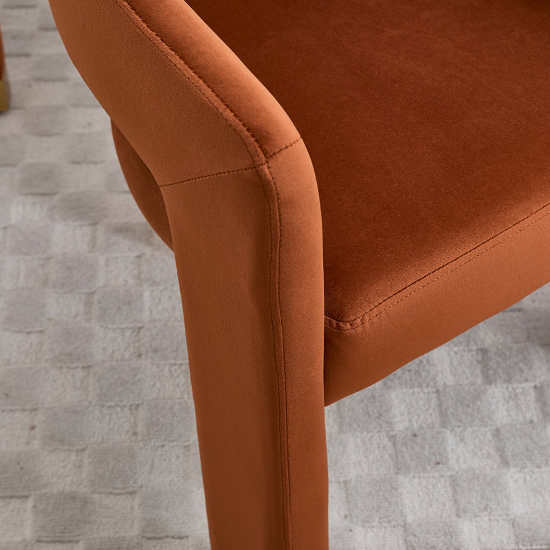 Modern Dining Chairs Barrel Dining Chairs Upholstered Dining Room Chairs With Arm Comfy Accent Side Chairs For Dining Room/Living Room Set of 2