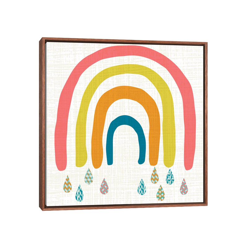 «Rainbow Day II» par Chariklia Zarris - reproduction d'art, Toile avec cadre brun, H 26 po x l 26 po x P 1,5 po, Pas de tapis