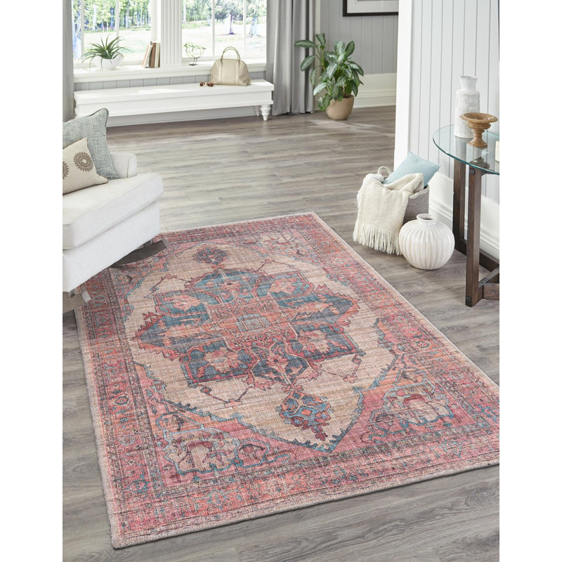 Haag Chenille Floral Indoor Rug, Rectangle 3'11" x 6'
