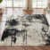 Strato Urban Script Abstract Black/Beige/Cream Area Rug