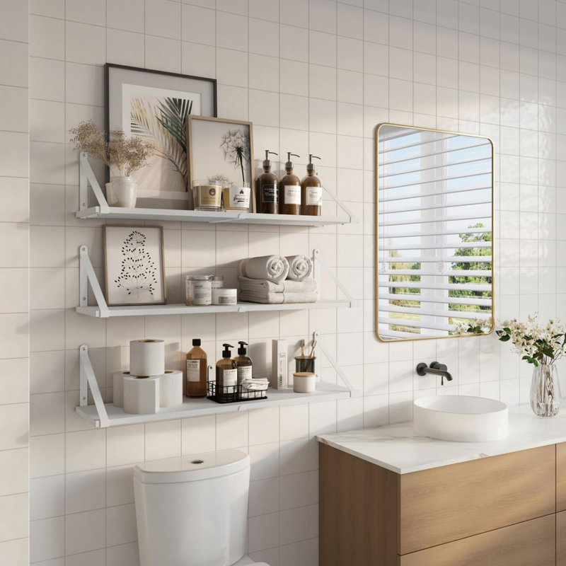 18 cm H x 80 cm W Floating Shelf Bookcase