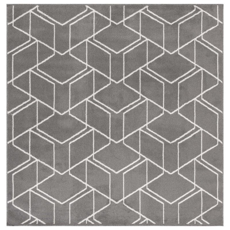 Cotita Performance Geometric Rug, Square 6'7"