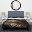 Ensemble de housse de couette sépia Serenity Palm Leaves I - Palmiers et palmiers-107147608