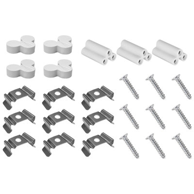 Barrina T5 Light Accessories, Only Suitable For Barrina T5 Series Grow Lights, Includes 4 End Caps, 3 White Short Connectors Only For Barrina's Products With Os Series Cords, 9 Clip Brackets, 9 Screws