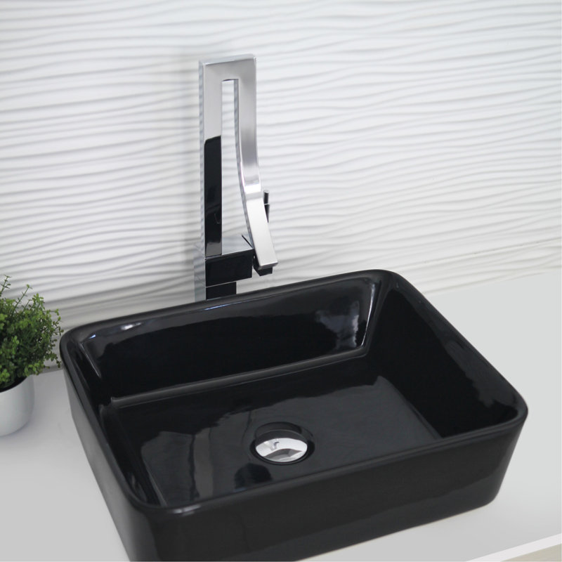 Robinet de salle de bain élégant en chrome poli à une poignée 17 ½ po Vanessa, Chrome