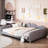 Gray Full Size Daybed, Fabric Sofabed With Cloud , No Box Spring Required Upholstered Gray, Cloud-shaped