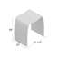Tabouret de spa en bambou de 18 po de hauteur-91682987