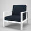 Fauteuil club d'extérieur en métal avec coussin Sunbrella Weston-579346464-579346491