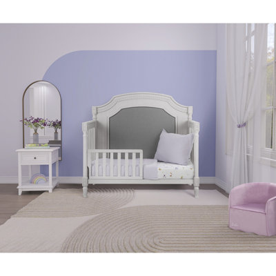 Evolur Be Wild Collection 3pc Toddler Bed Set (fitted Sheet, Comforter, Pillow Case) In Dusty Purple & Flower Print