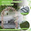 Garden Arch Metal 2.4x1.6M Trellis Support Frame Gate Archway with Sturdy Base Arched Plant Stand for Climbing Plants, Roses, Vegetables, Wedding Decoration-951887627
