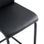 Ensemble de 2 chaises noires en polyuréthane