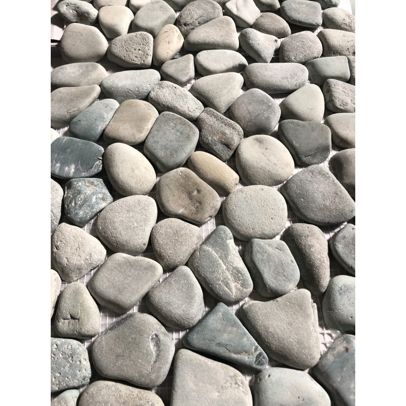 Taipei Green Leveled Pebbles Natural Stone Mosaic for Floor and Wall