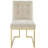 Privy Stainless Steel Upholstered Fabric Dining Accent Chair-1170066276