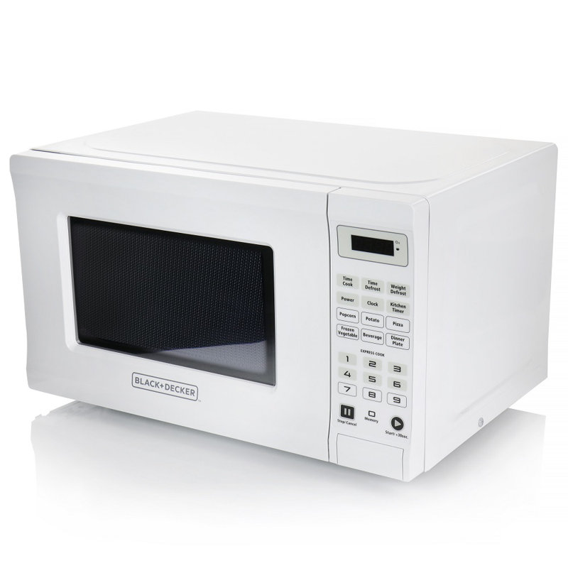 West Bend 0.7 Cu. Ft. 700W Compact Kitchen Countertop Microwave Oven, White