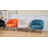 28.7'' wide velvet barrel channel armchair-1070231750
