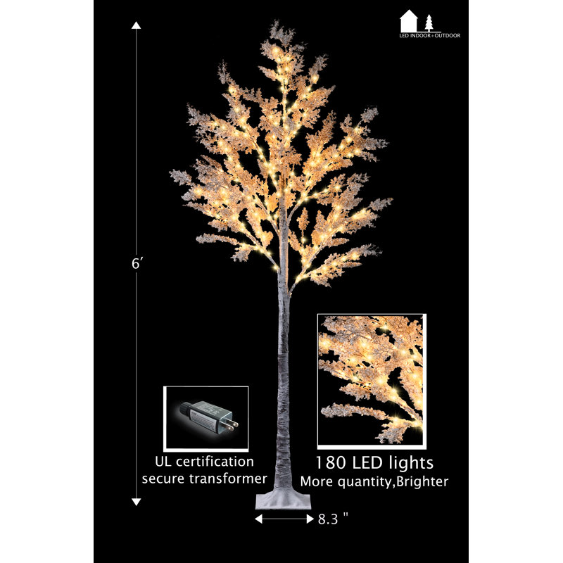 Arbre à fleurs artificielles 6 ", Blanc