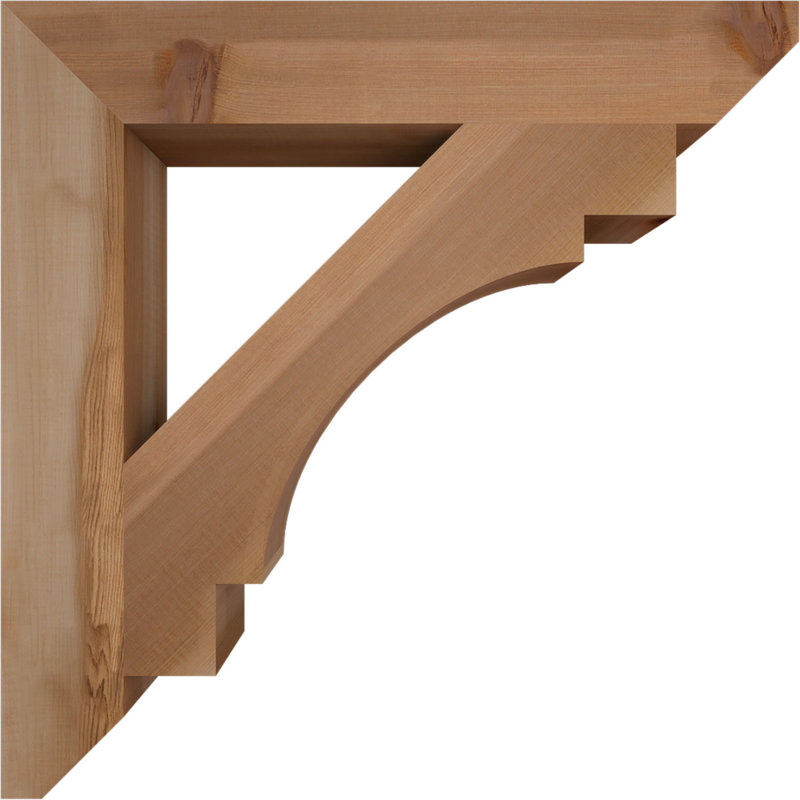 Support en bois / corbeau, Cèdre rouge de l'Ouest (lisse), H 26 po x l 3,5 po x P 26 po