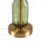 Table Lamp - Modern Faceted Green Glass Table Lamp with White Fabric Shade
