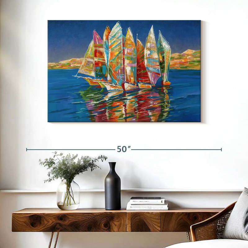 Mehar Autumn Regatta Boats, 26" H x 39" W